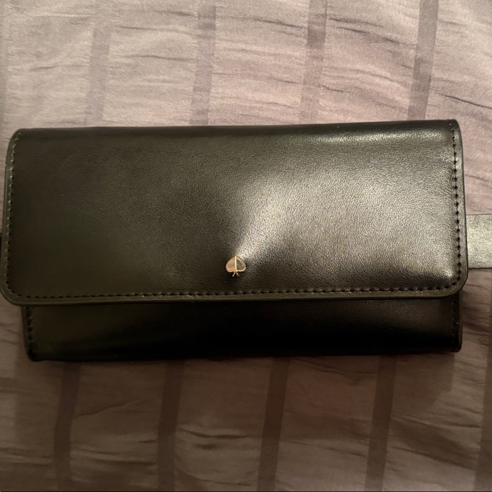 Kate Spade Black with gold hardware Belt bag